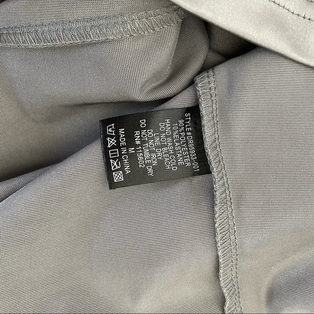 NWT All In Favor Gray/Silver Satin Slip Dress - Picture 10 of 11